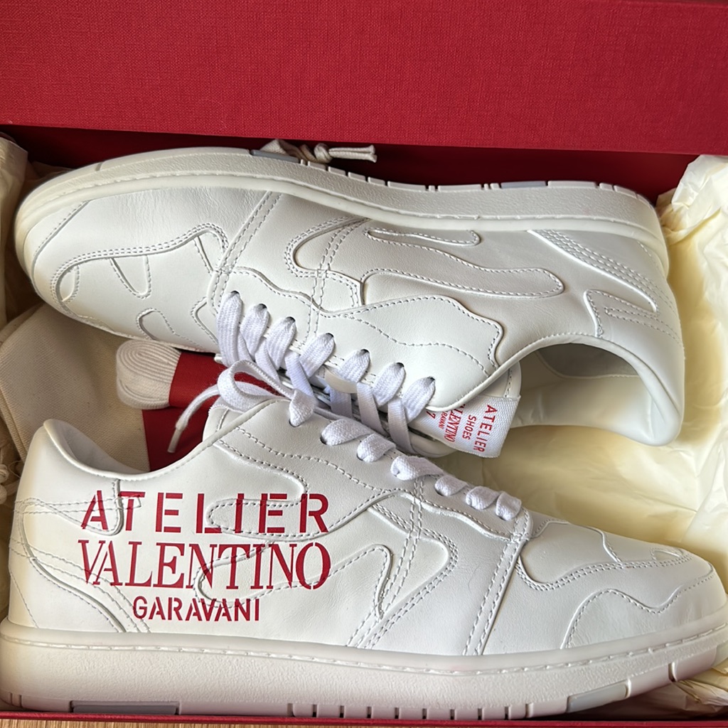 Size 41 White Brand New Valentino Garavani Atelier San Gallo 08 Edition Sneakers